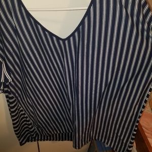 Navy and Green stripped shirts